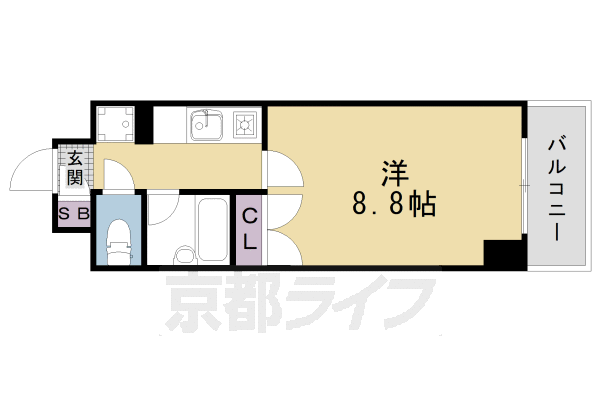 ■1K：洋8.7×K2(26.71㎡)