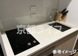 2口コンロ付キッチン