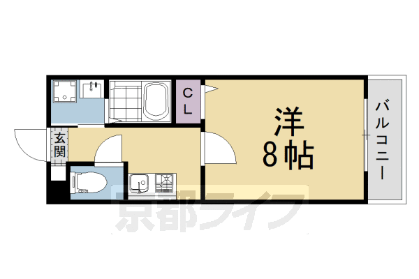1K：洋8×K2(25.6㎡)