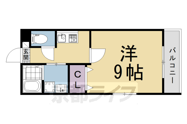 1K：洋9×K2(28㎡)