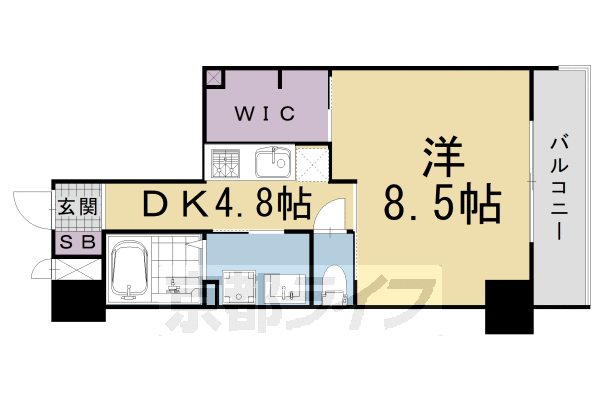 1K：洋8.5×K4.8(31.27 ㎡)
