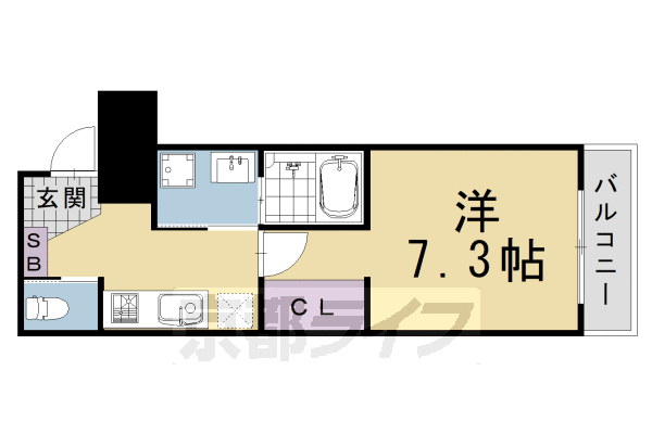 1K:洋7.3×K2(25.27㎡)