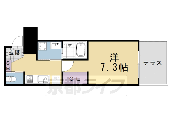 1K:洋7.3×K2(25.27㎡)