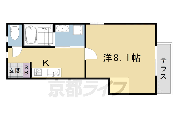 1K:洋8.1×K2(25.39㎡)