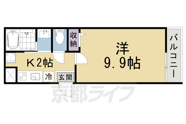 1K：洋9.9×K2(25.7㎡)