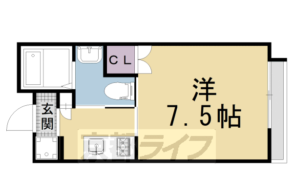 1K：洋7.5×K2(23.2㎡)