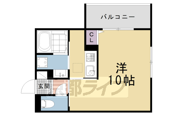 ■1K：洋10×K2.3(29.44 ㎡)