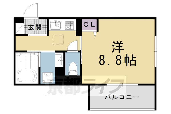 ■1K：洋8.8×K3(29.44 ㎡)
