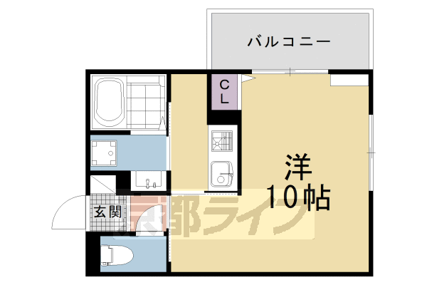 ■1K：洋10×K2.3(29.44 ㎡)