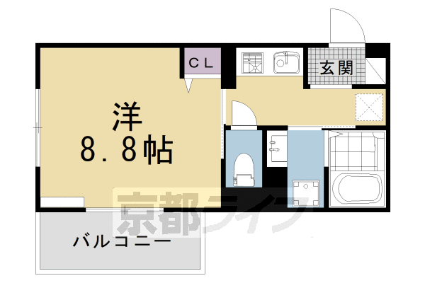 ■1K：洋8.8×K3(29.44 ㎡)