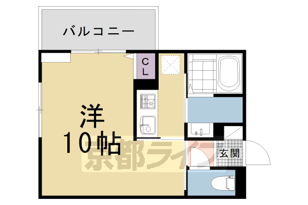 ■1K：洋10×K2.3(29.44 ㎡)