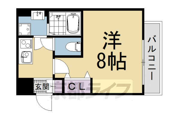 1K：洋8×K2(24.5㎡)