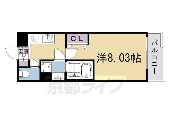 1K：洋8.03×K3(25.19㎡)