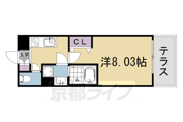 1K：洋8.03×K3(25.19㎡)