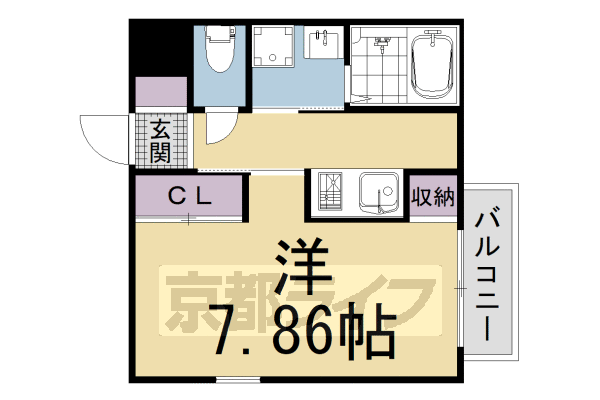■1Ｋ：洋7.86×K2.5(27.11 ㎡)