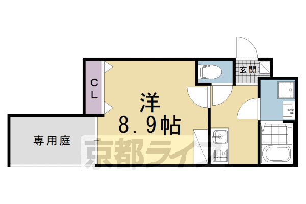 1K：洋8.9×K3.3(26.11㎡)
