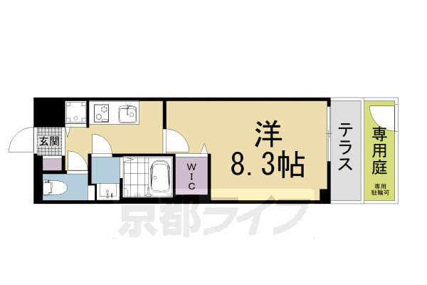 ■1K：洋8.3×K3.19(25.95 ㎡)