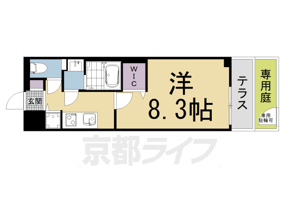 ■1K：洋8.3×K3.19(25.95 ㎡)
