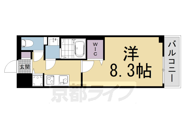 ■1K：洋8.3×K3.19(25.95 ㎡)