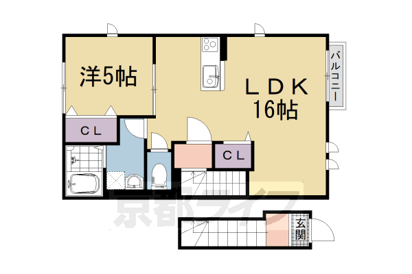 1LDK:洋5×LDK16(53.3㎡)