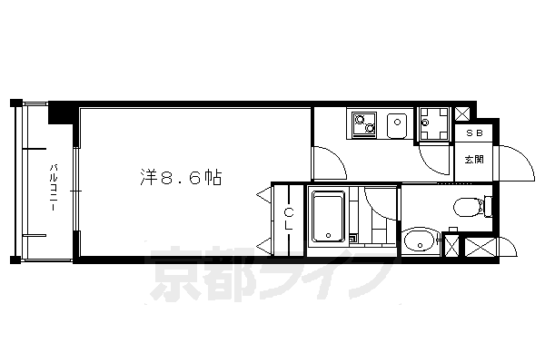 1K：洋8.6×K3（26.46㎡）