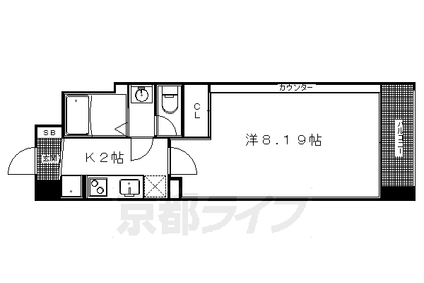 1K:洋8.19×K2(25.74㎡)
