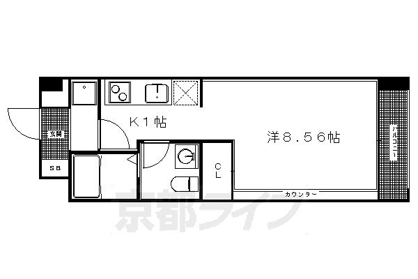 1R:洋8.56×K1(25.51㎡)