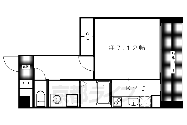 1K:洋7.12×K2(27.5㎡)