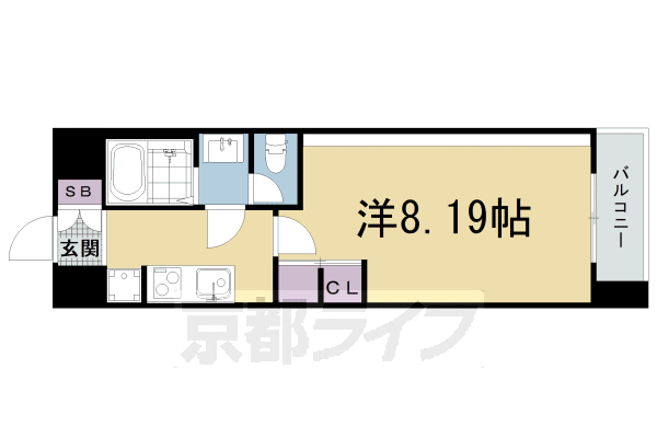 1K:洋8.19×K2(25.74㎡)