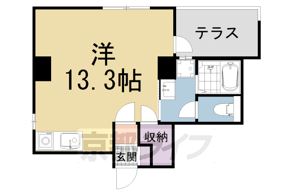 ■ワンルーム：洋13.3(31.75 ㎡)