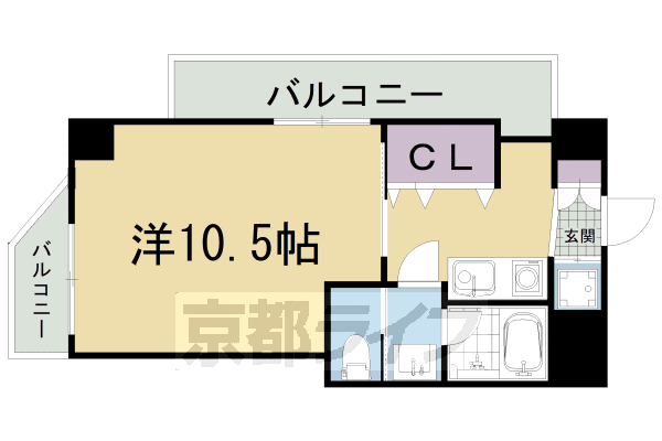 ■1K：洋10.5×K1(30.57 ㎡)