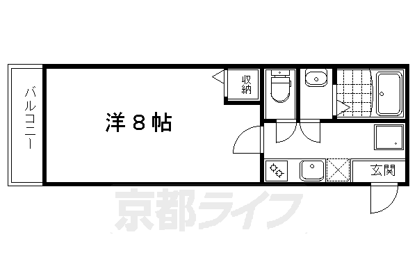 ■1K：洋8×K2(22.36 ㎡)