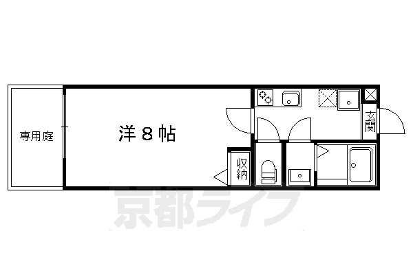 ■1K：洋8×K2(22.36 ㎡)