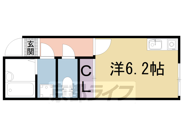■ワンルーム：洋6.2(20.3 ㎡)