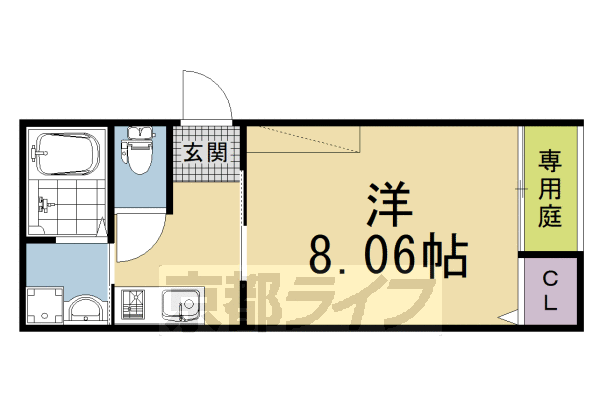 1K:洋8.06×K2.63(24.75㎡)