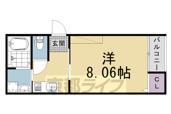 1K:洋8.06×K2.63(24.75㎡)