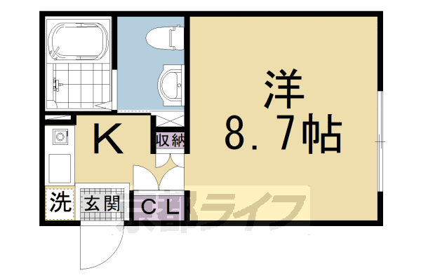 1K：洋8.7×K2(24.57㎡)