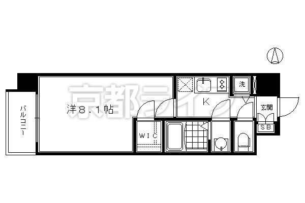 1K：洋8.1×K1.5（26.1㎡）