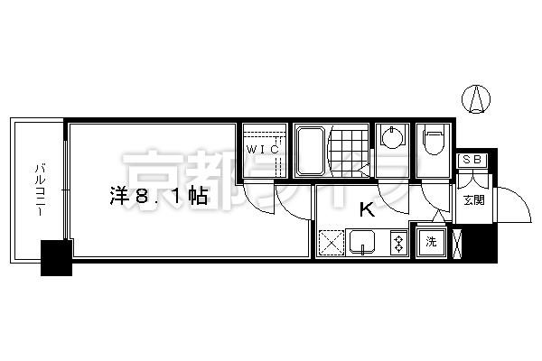 1K：洋8.1×K1.5（26.1㎡）