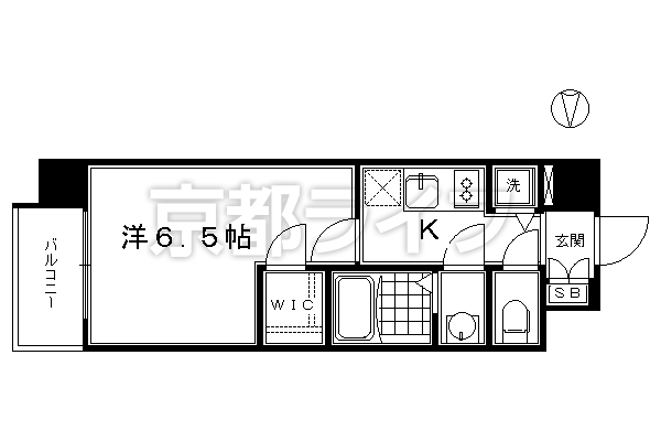 1K：洋6.5×K1.5（23.49㎡）