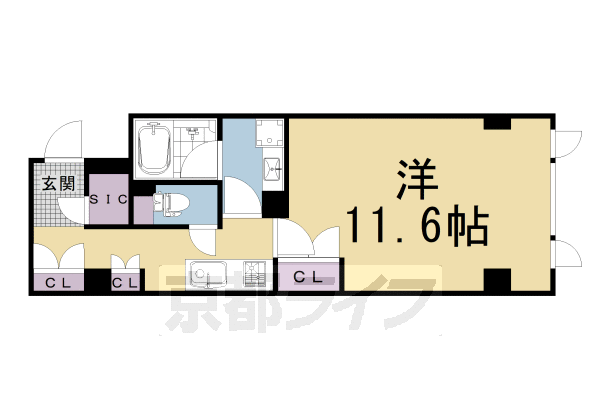 1K:洋11.6×K4.8（37.59㎡）