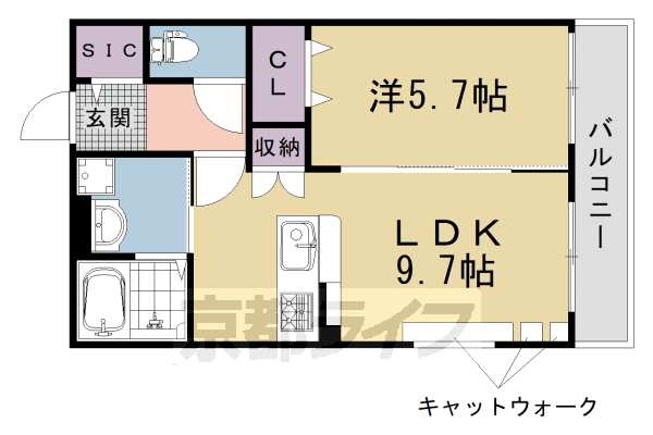 ■洋5.7×LDK9.7(38.5 ㎡)