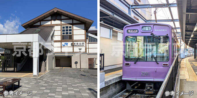 JRと京福電車の2WAYアクセス可！