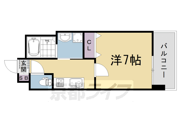 1K：洋7.0×K2.5(24.56㎡)