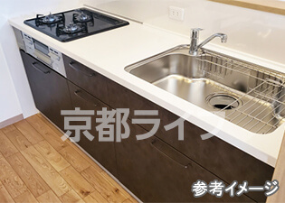 3口コンロ付カウンターキッチン