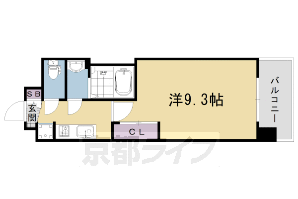 1K：洋9.3×K2(27.55㎡)