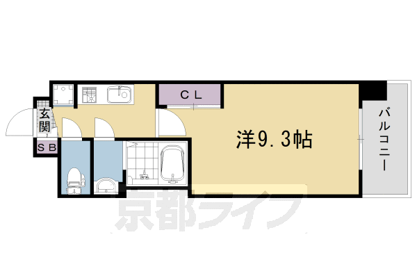 1K：洋9.3×K2(27.55㎡)