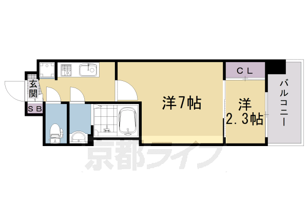 2K：洋7×洋2.3×K2(27.55㎡)