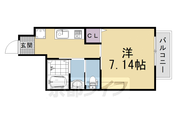 1K:洋7.14×K3.54(23.73㎡)