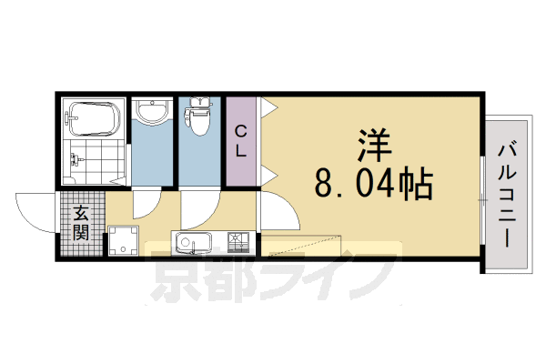 1K:洋8.04×K2.64(24.65㎡)